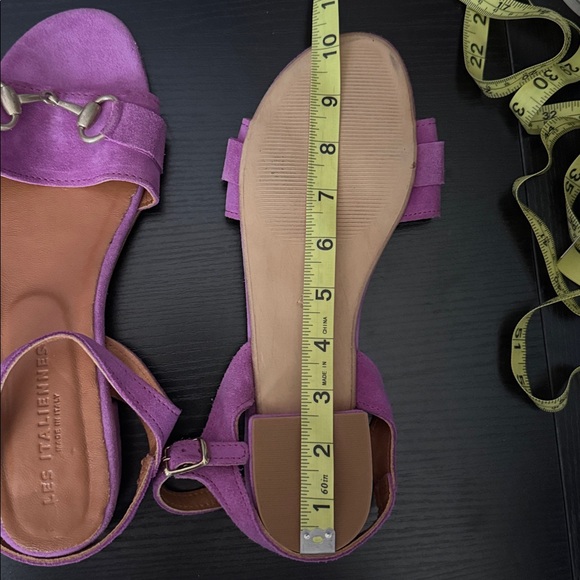 Les Italiennes Shoes Leather Purple Pink Gold Flats 41 - Picture 14 of 14